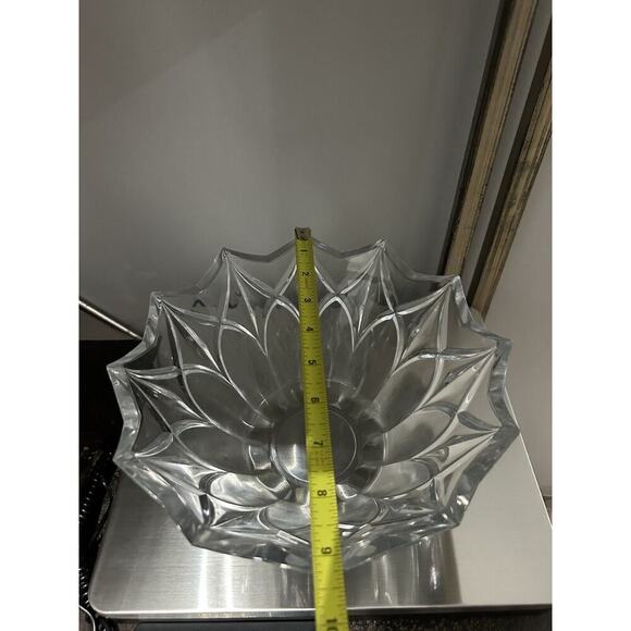 Vintage Bohemia Crystal Bowl Glass 12 Point Serving Dish Czech Republic 24% PbO - Picture 14 of 15